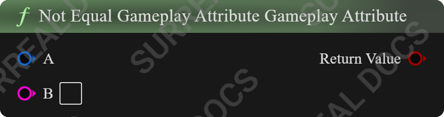 Not Equal Gameplay Attribute Gameplay Attribute