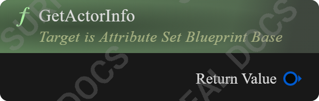 GetActorInfo